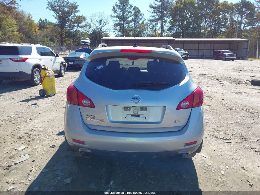 2009 Nissan Murano Sl VIN: JN8AZ18U19W026841 Lot: 43600108
