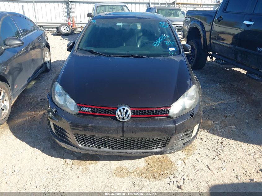 2013 Volkswagen Gti Drivers Edition VIN: WVWGV7AJ8DW134807 Lot: 43600128