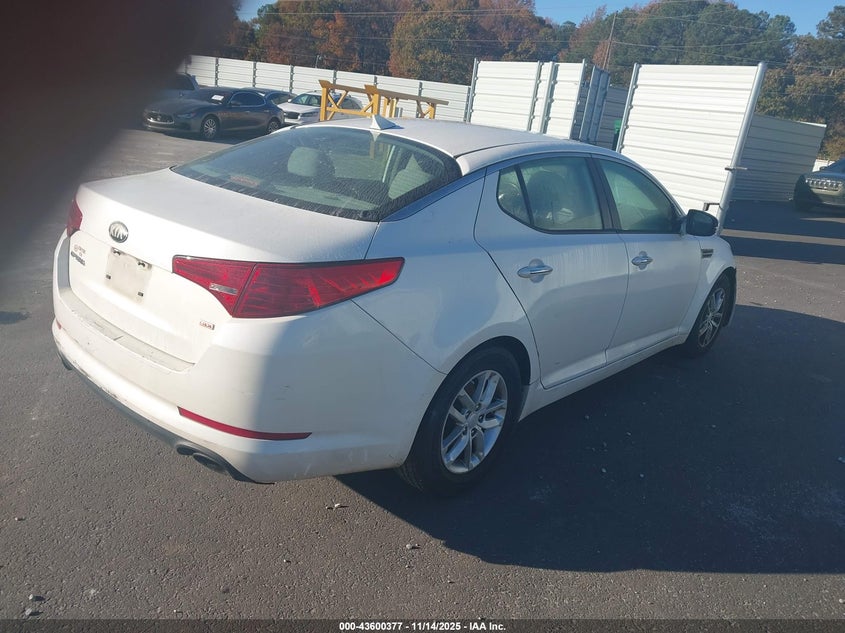 Vin: knagm4a71d5381045, lot: 44095479, kia optima lx 20134