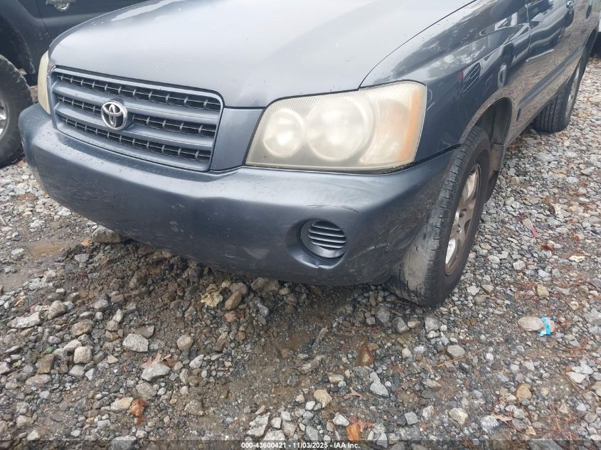 2002 Toyota Highlander V6 VIN: JTEGF21A220036190 Lot: 43600421