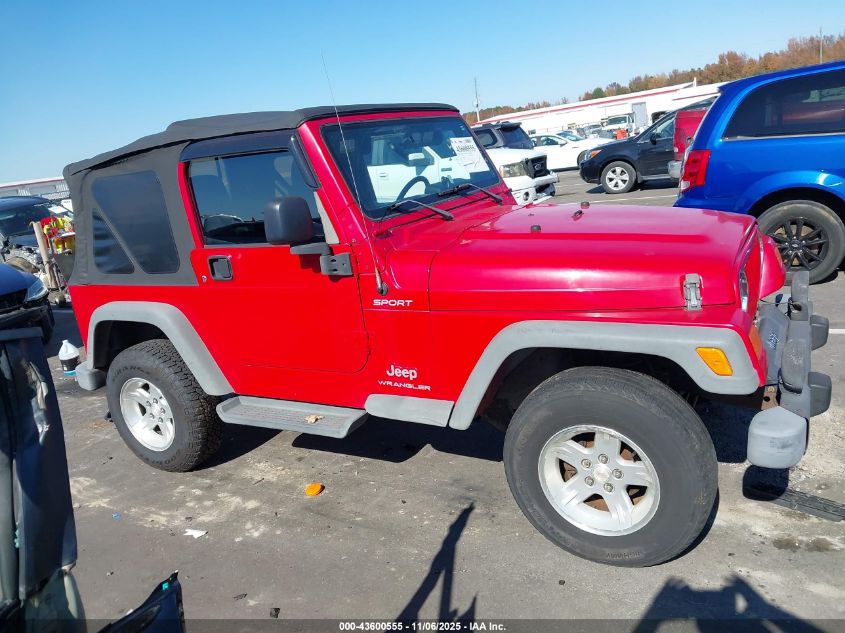 2006 Jeep Wrangler Sport VIN: 1J4FA49S46P707941 Lot: 43600555