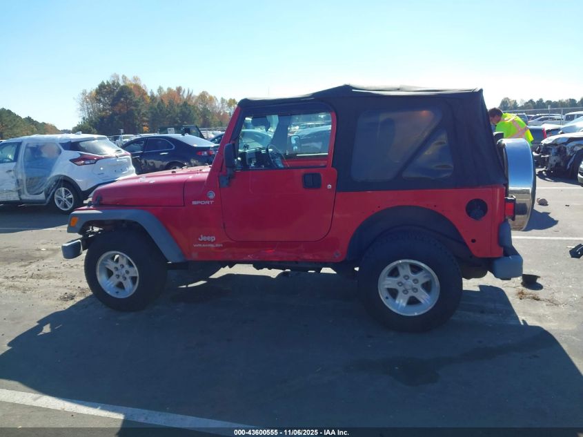 2006 Jeep Wrangler Sport VIN: 1J4FA49S46P707941 Lot: 43600555