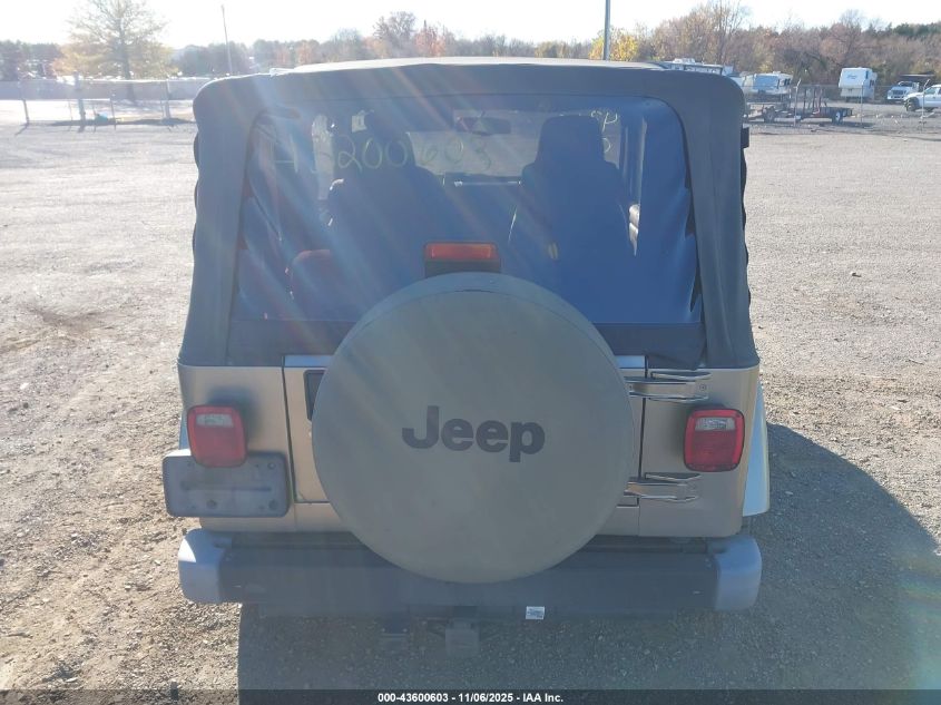 2004 Jeep Wrangler Sahara VIN: 1J4FA59S84P749824 Lot: 43600603