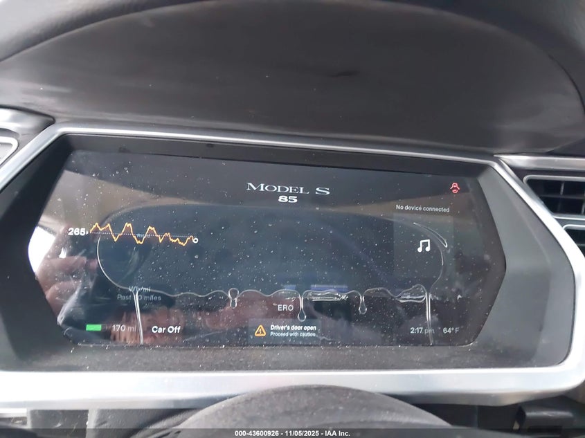 2013 Tesla Model S VIN: 5YJSA1CN4DFP17026 Lot: 43600926