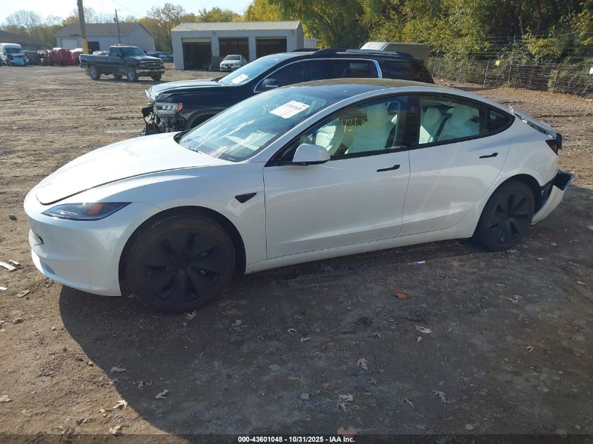 2024 Tesla Model 3 Long Range Dual Motor All-Wheel Drive/Rear-Wheel Drive VIN: 5YJ3E1EA6RF797374 Lot: 43601048