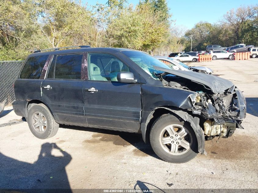 2005 Honda Pilot Ex-L VIN: 2HKYF18775H566627 Lot: 43601060