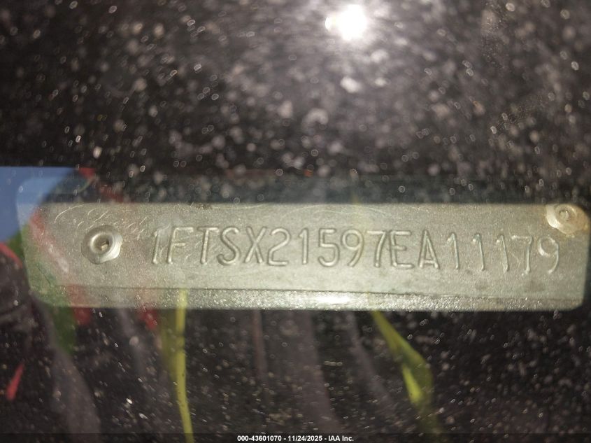 2007 Ford F-250 Lariat/Xl/Xlt VIN: 1FTSX21597EA11179 Lot: 43601070