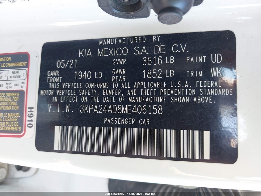 2021 KIA RIO S - 3KPA24AD8ME406158