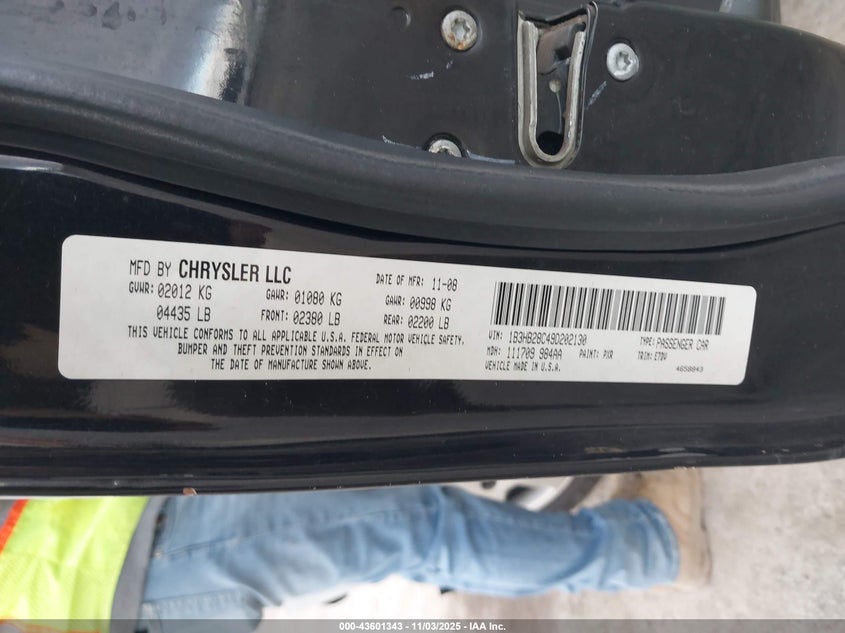 2009 Dodge Caliber Se VIN: 1B3HB28C49D202130 Lot: 43601343