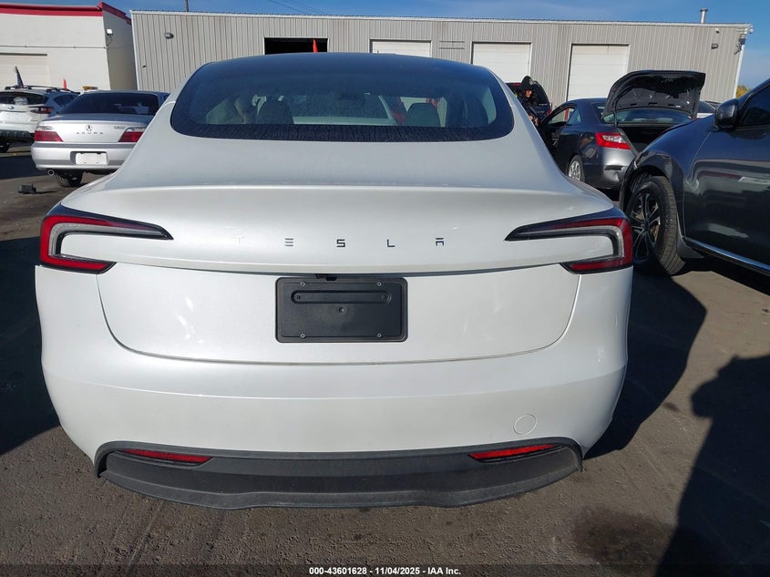 2025 Tesla Model 3 Long Range Rear-Wheel Drive VIN: 5YJ3E1EA8SF038456 Lot: 43601628