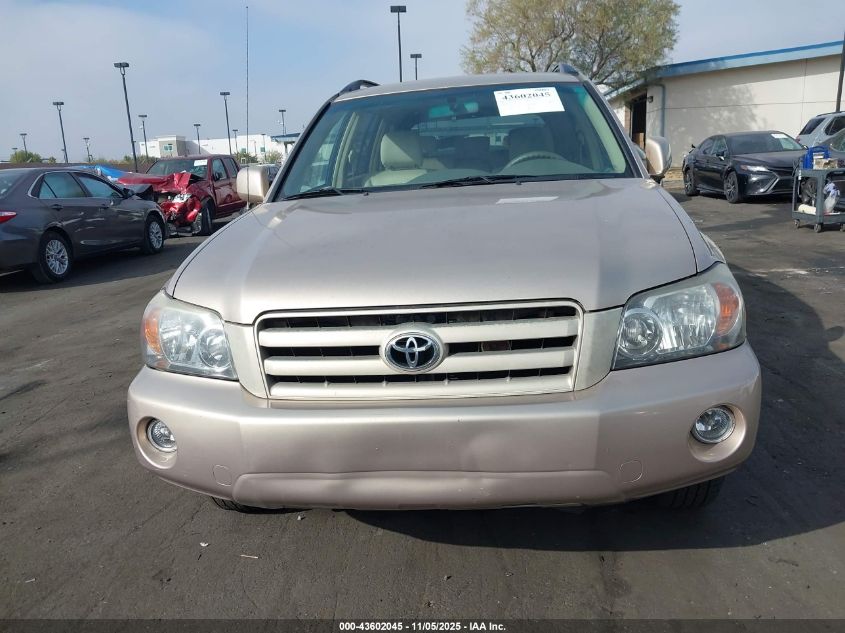2005 Toyota Highlander V6 VIN: JTEEP21A450075372 Lot: 43602045