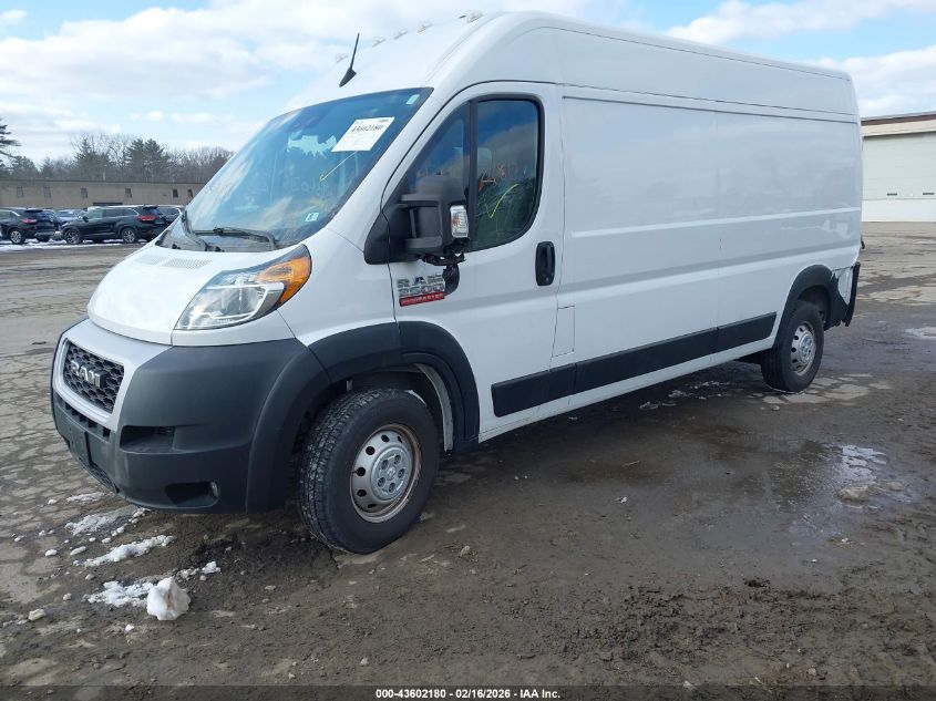 2022 Ram Promaster 2500 High Roof 159 Wb VIN: 3C6LRVDG3NE123255 Lot: 43602180