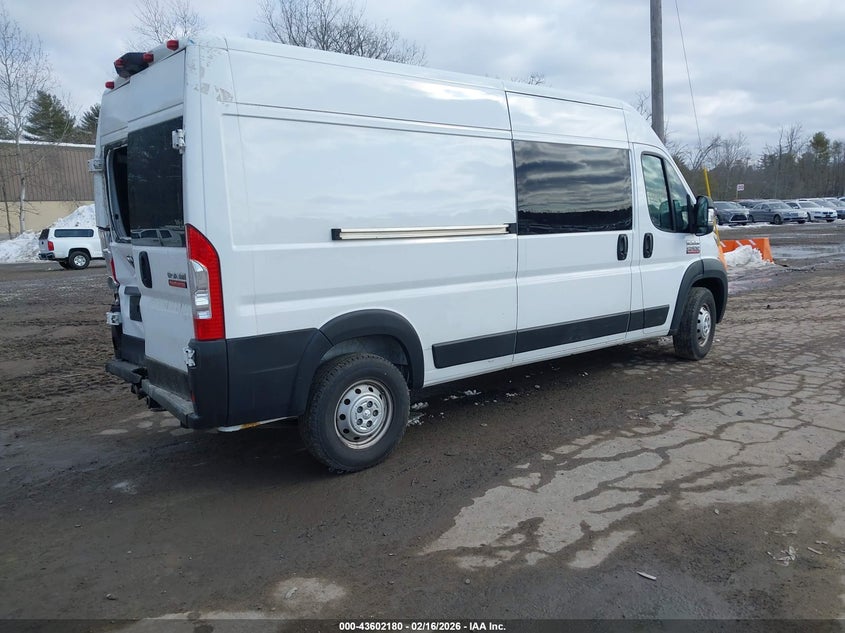 2022 Ram Promaster 2500 High Roof 159 Wb VIN: 3C6LRVDG3NE123255 Lot: 43602180