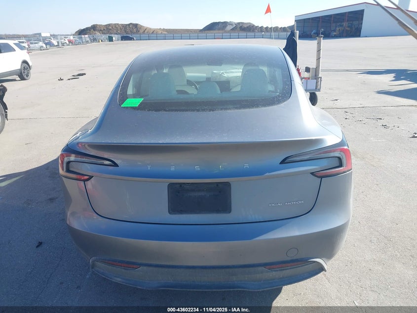 2025 Tesla Model 3 Long Range All-Wheel Drive VIN: 5YJ3E1EB7SF918573 Lot: 43602234