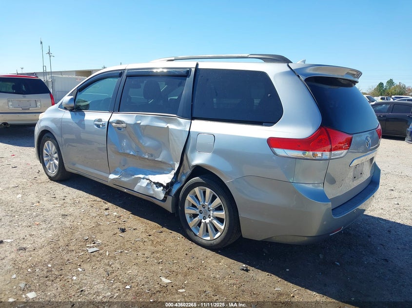 2011 Toyota Sienna Limited V6 VIN: 5TDYK3DC8BS160713 Lot: 43602265