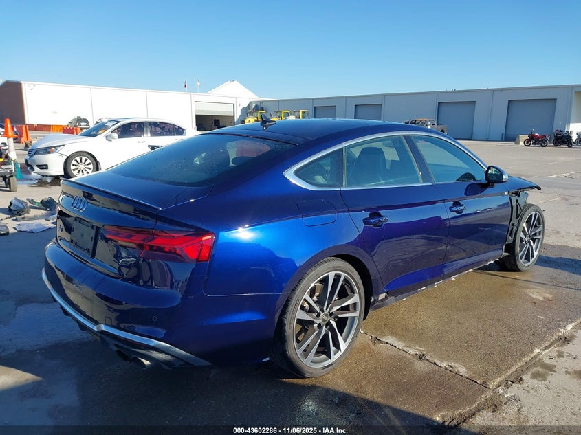 2022 Audi S5 Sportback Premium Tfsi Quattro Tiptronic VIN: WAUA4CF58NA032996 Lot: 43602286