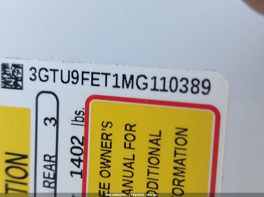 2021 GMC Sierra 1500 4Wd Short Box Denali VIN: 3GTU9FET1MG110389 Lot: 43602293