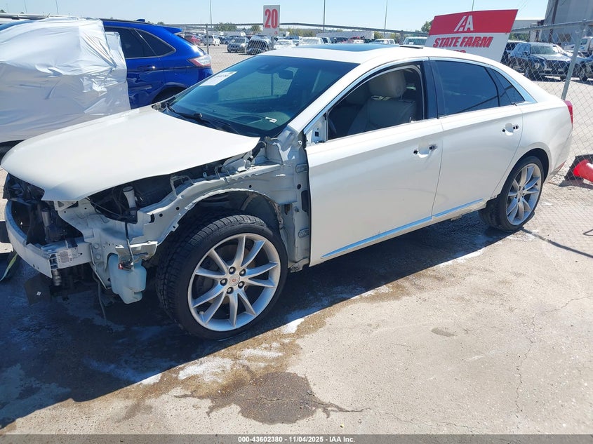 2014 Cadillac Xts Premium cream sedan gasoline 2G61P5S39E9323354 photo #3