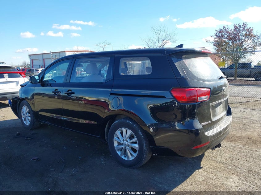 2016 KIA SEDONA L KNDMA5C12G6112628