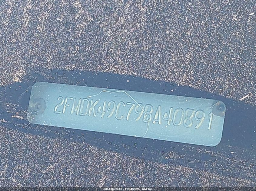 2009 Ford Edge Limited VIN: 2FMDK49C79BA40891 Lot: 43602412