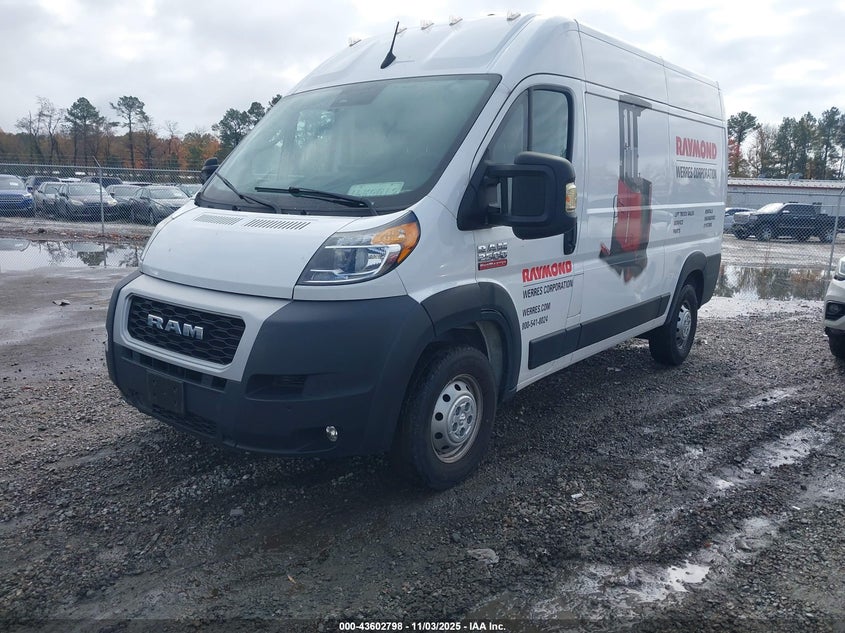 2022 RAM PROMASTER 2500 HIGH ROOF 136 WB 3C6LRVCG5NE110878