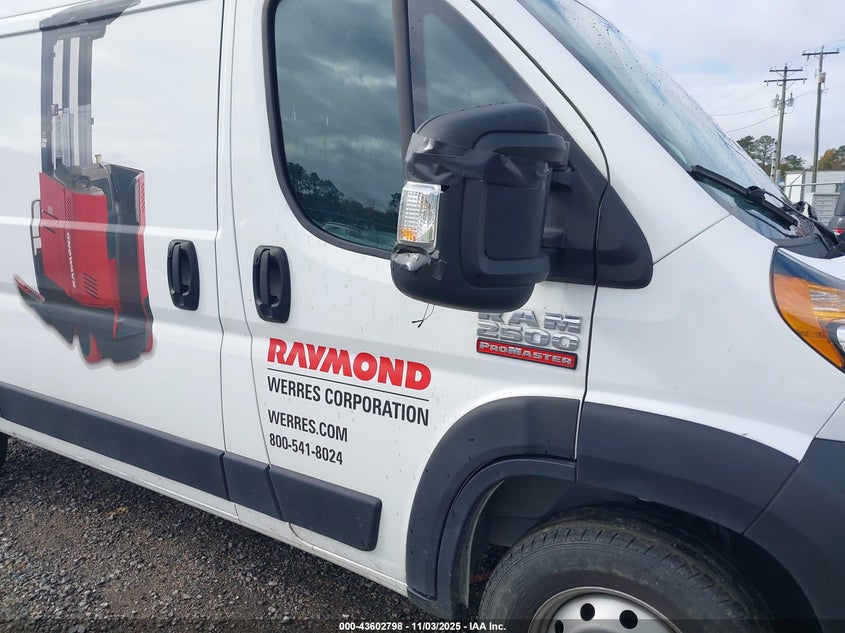 2022 RAM PROMASTER 2500 HIGH ROOF 136 WB 3C6LRVCG5NE110878