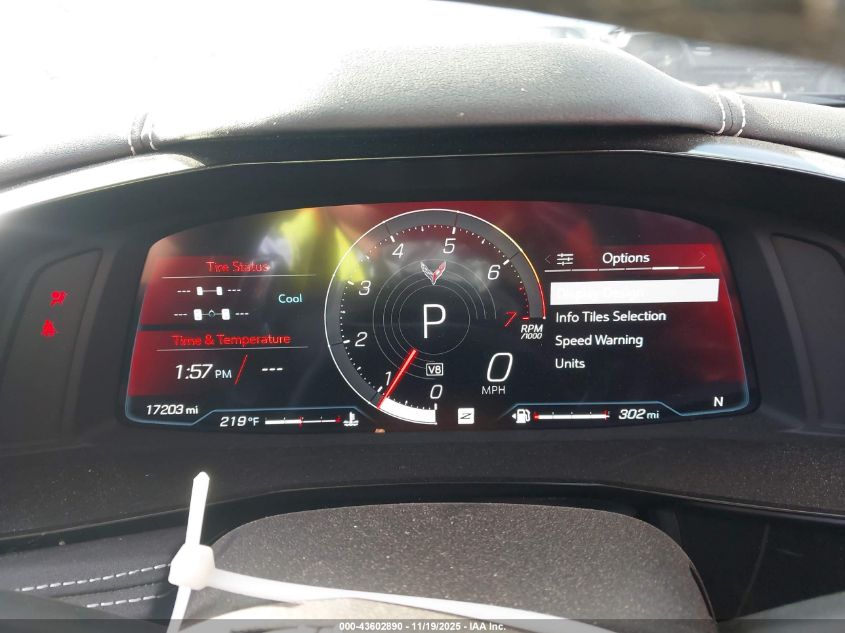 2025 Chevrolet Corvette Stingray Rwd 1Lt VIN: 1G1YA2D44S5106328 Lot: 43602890