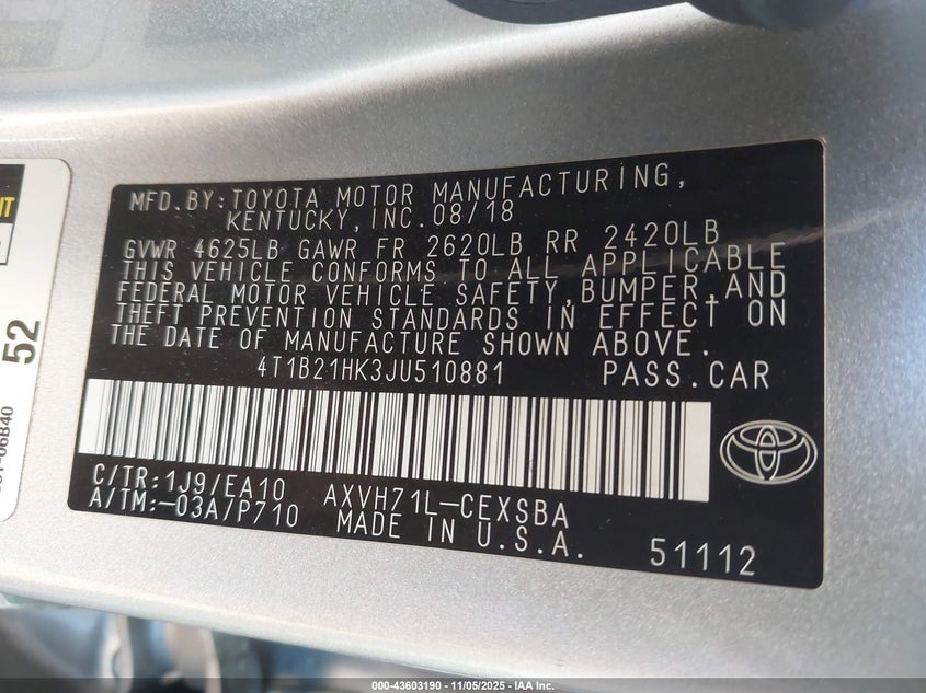 2018 TOYOTA CAMRY HYBRID SE - 4T1B21HK3JU510881