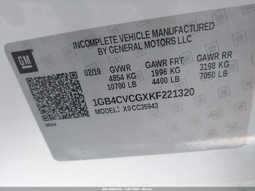 1GB4CVCGXKF221320 2019 CHEVROLET SILVERADO photo no. 8