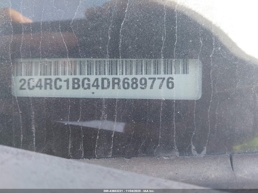 2013 Chrysler Town & Country Touring VIN: 2C4RC1BG4DR689776 Lot: 43603231