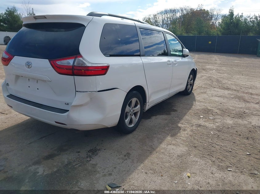 2015 TOYOTA SIENNA LE 8 PASSENGER - 5TDKK3DC5FS597337