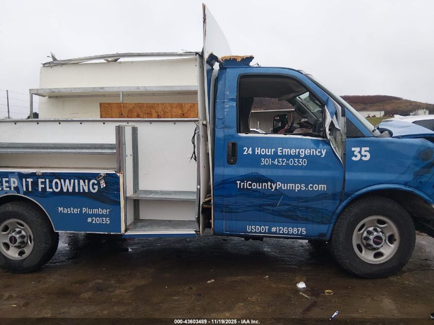 2022 GMC Savana Commercial Cutaway Work Van VIN: 1GD07RF72N1161631 Lot: 43603489