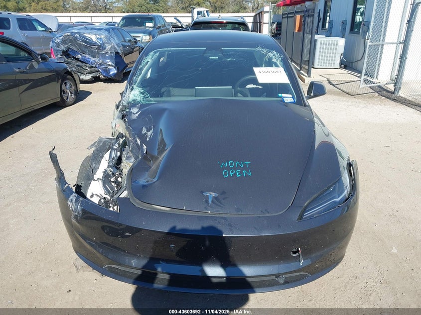 2024 Tesla Model 3 Long Range Dual Motor All-Wheel Drive/Rear-Wheel Drive VIN: 5YJ3E1EA3RF722230 Lot: 43603692