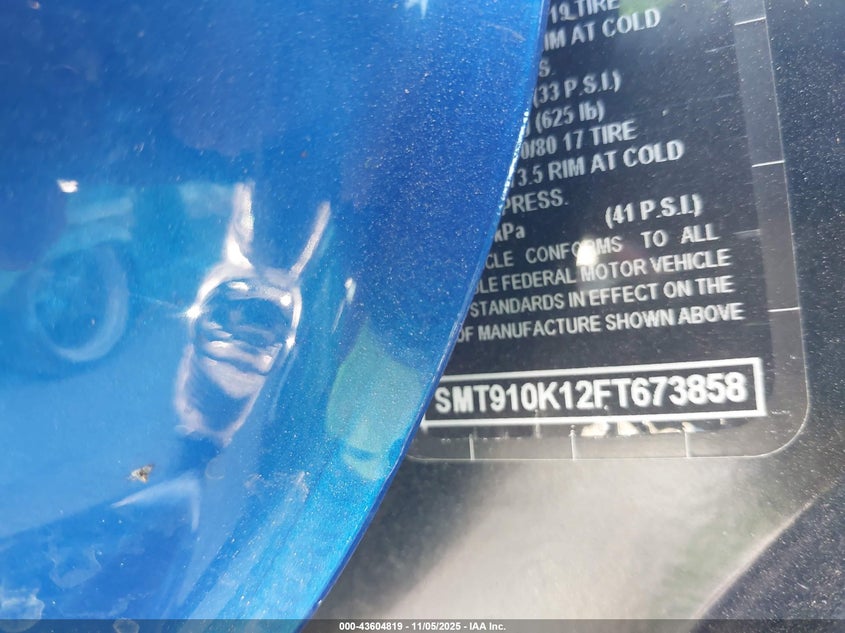 2015 TRIUMPH MOTORCYCLE BONNEVILLE T100 - SMT910K12FT673858