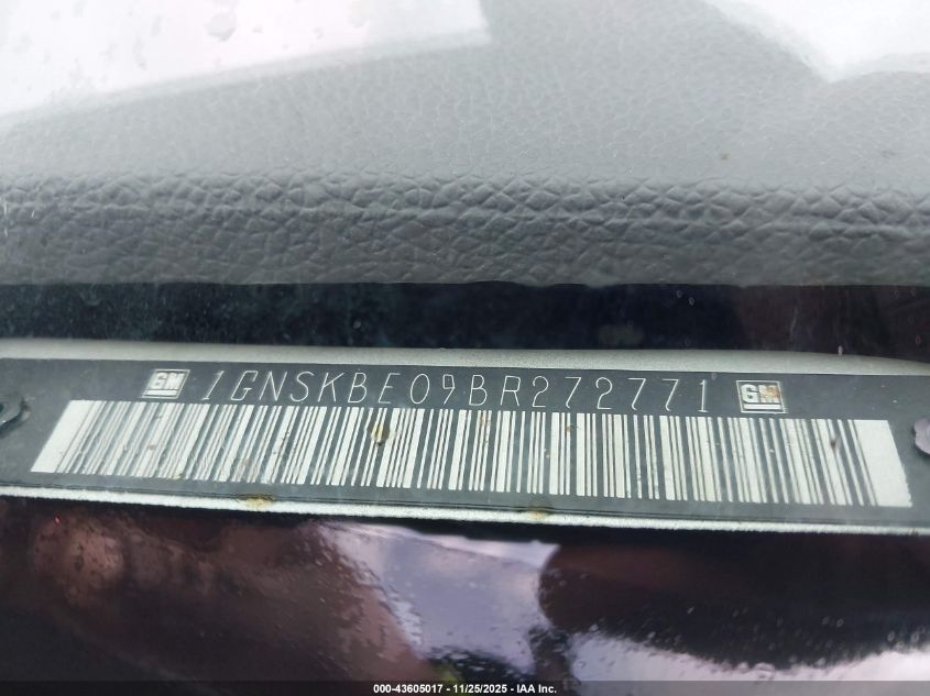 2011 Chevrolet Tahoe Lt VIN: 1GNSKBE09BR272771 Lot: 43605017