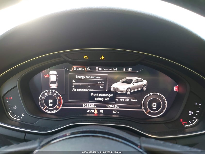 2018 AUDI A4 2.0T TECH ULTRA PREMIUM/2.0T ULTRA PREMIUM - WAUKMAF48JN015845