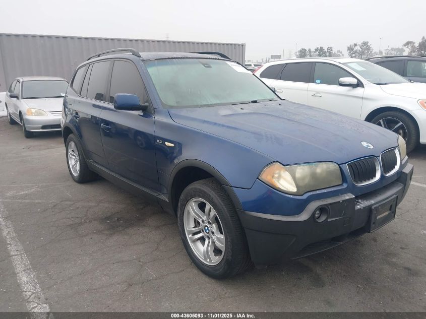 2004 BMW X3 3.0I VIN: WBXPA93444WA64081 Lot: 43605093