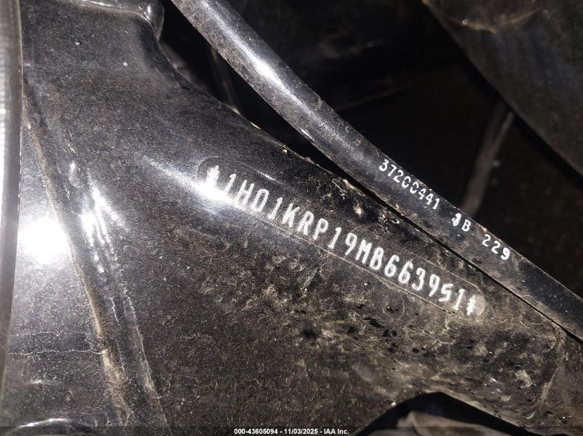 2021 Harley-Davidson Flhxs VIN: 1HD1KRP19MB663951 Lot: 43605094