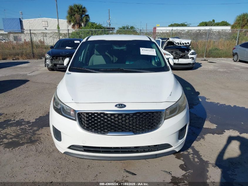 2015 Kia Sedona L VIN: KNDMA5C13F6014920 Lot: 43605224