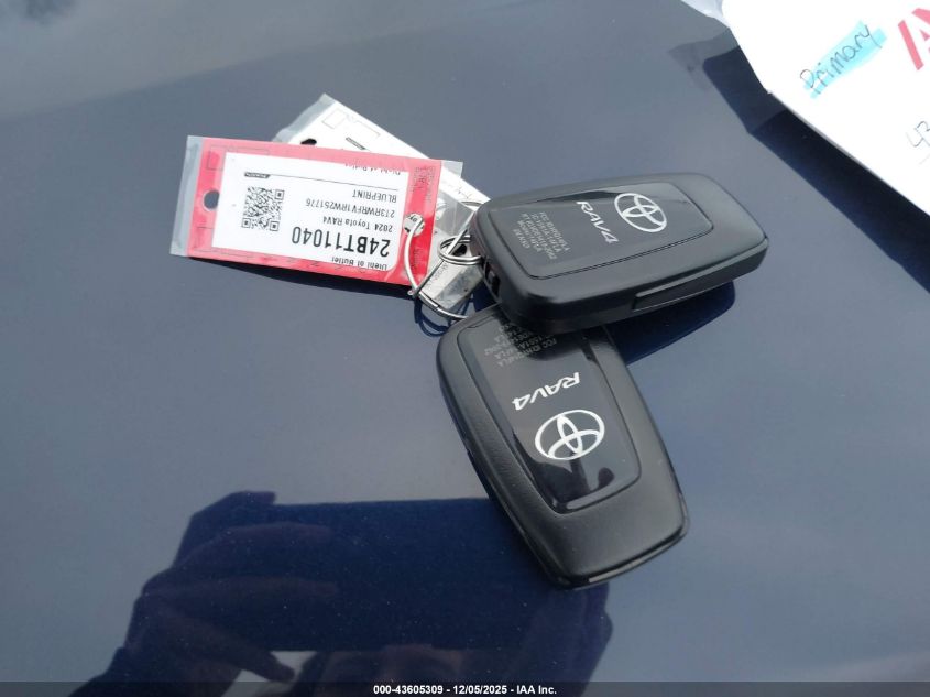 2024 Toyota Rav4 Hybrid Xle VIN: 2T3RWRFV1RW251776 Lot: 43605309