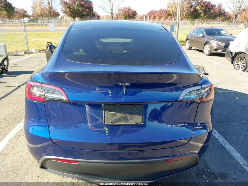 2023 Tesla Model Y Awd/Long Range Dual Motor All-Wheel Drive VIN: 7SAYGAEE9PF842407 Lot: 43605512