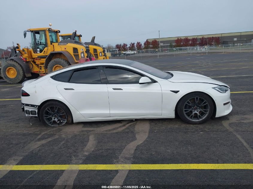 2022 Tesla Model S Plaid Tri Motor All-Wheel Drive VIN: 5YJSA1E68NF477048 Lot: 43605551