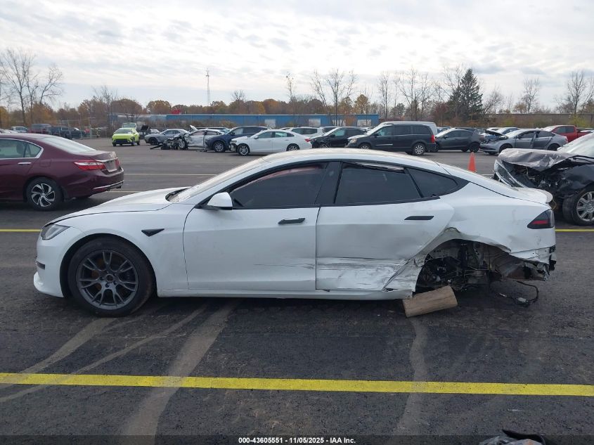 2022 Tesla Model S Plaid Tri Motor All-Wheel Drive VIN: 5YJSA1E68NF477048 Lot: 43605551
