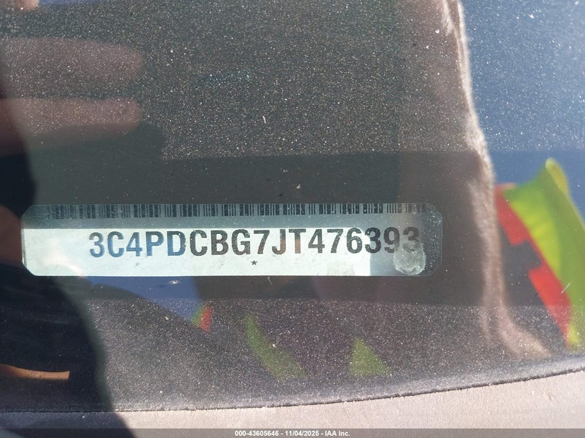 2018 DODGE JOURNEY SXT 3C4PDCBG7JT476393