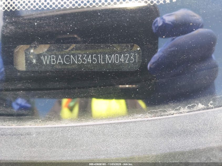 2001 BMW Z3 2.5I VIN: WBACN33451LM04231 Lot: 43606165