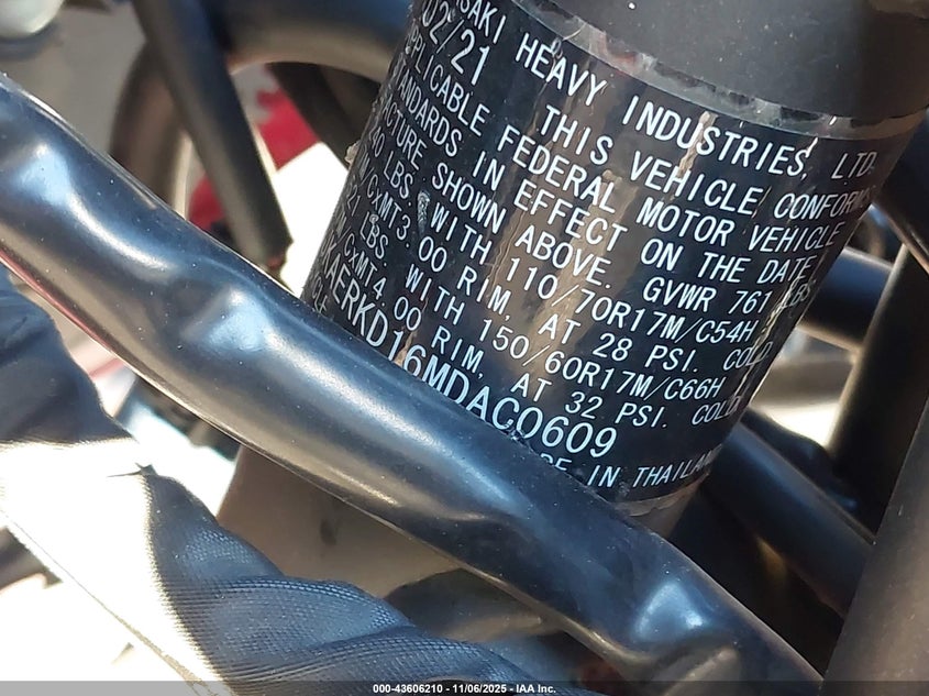 2021 KAWASAKI ER400 D JKAERKD16MDAC0609