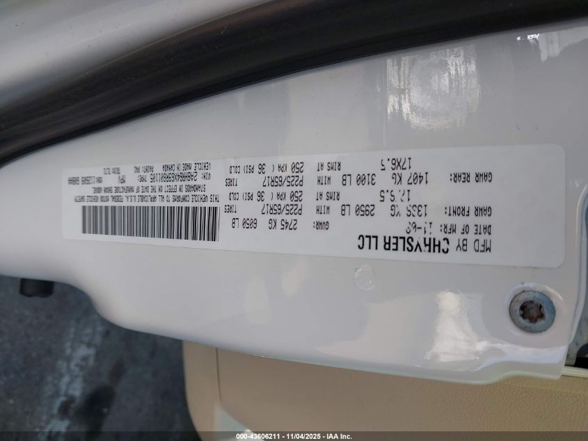 2009 Chrysler Town & Country Limited VIN: 2A8HR64X69R601105 Lot: 43606211