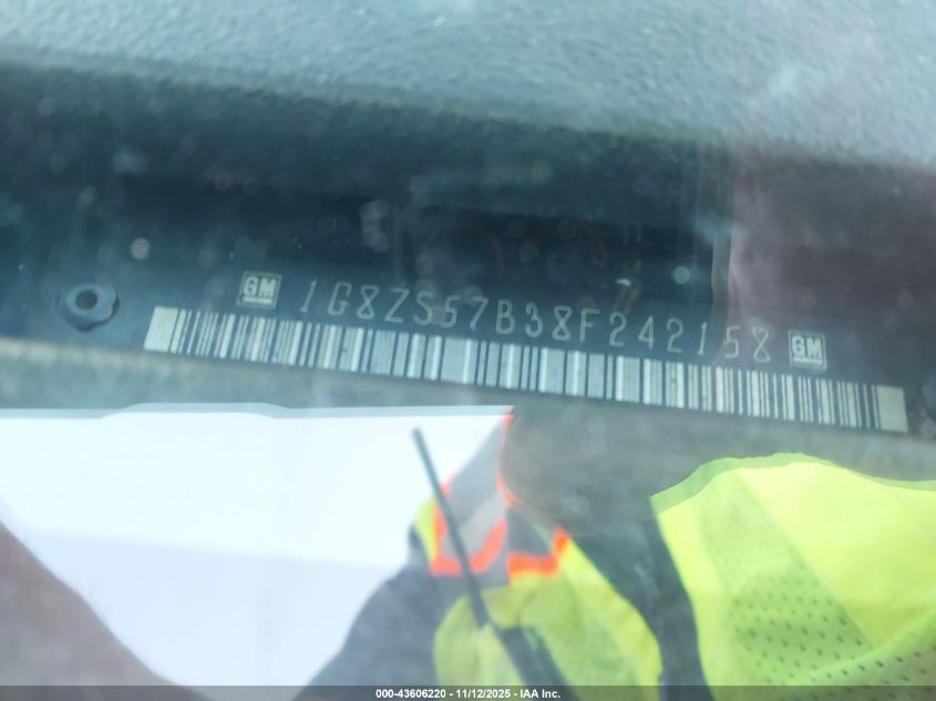 2008 Saturn Aura Xe VIN: 1G8ZS57B38F242158 Lot: 43606220