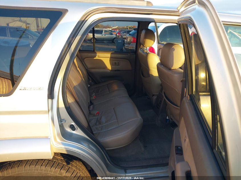 2002 Toyota 4Runner Limited V6 VIN: JT3HN87R829066368 Lot: 43606441