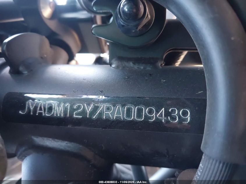 2024 Yamaha Xtz690 VIN: JYADM12Y7RA009439 Lot: 43606533